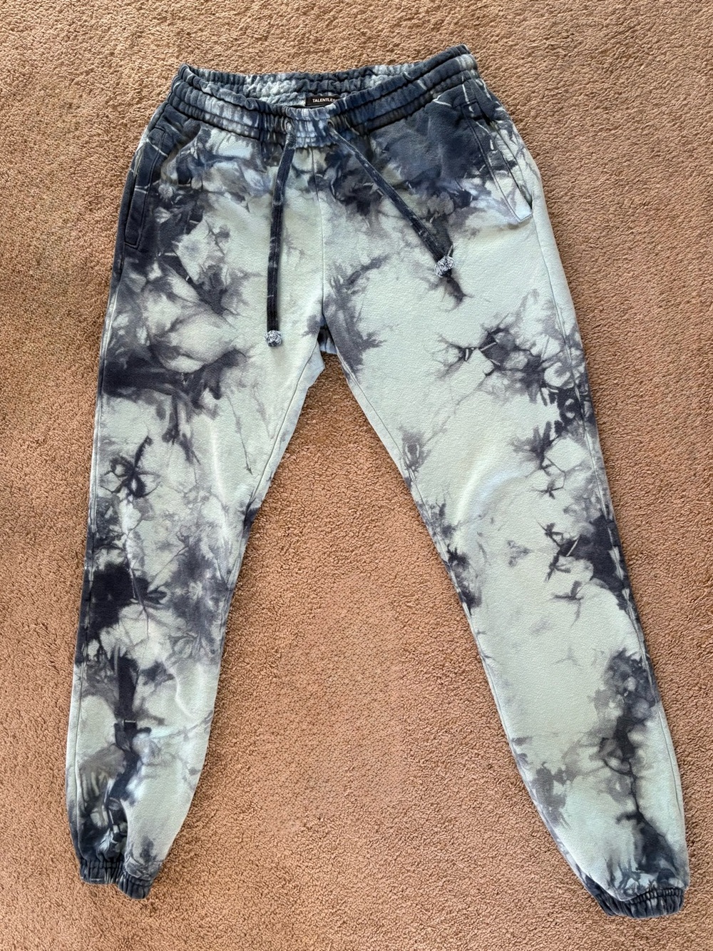 TALENTLESS Blue Heavyweight Tie-Dye Jogger Sweatpants – Size Medium